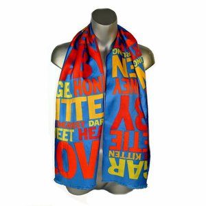 Vintage Marc Jacobs Sugar Scarf, 100% Silk, Long!